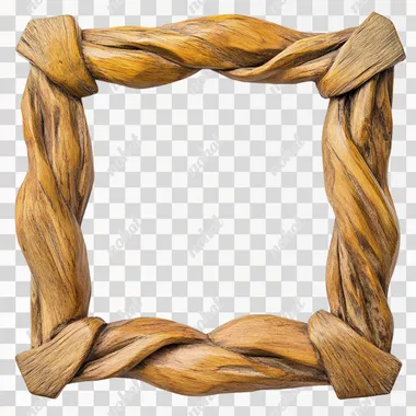 Artisan Twisted Wood Frame with Elegant Design