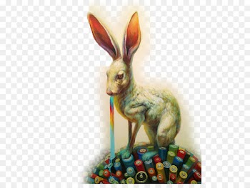 Artist Contemporary art Painting Magazine - Absurd rabbit illustration 