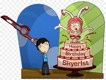 Artist DeviantArt Birthday Illustration - mini cake 