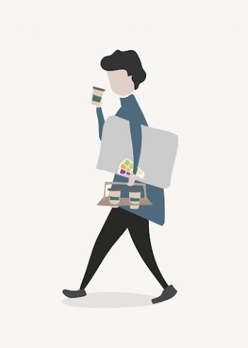 Artist drinking coffee clipart, job, | Free Photo Illustration - rawpixel