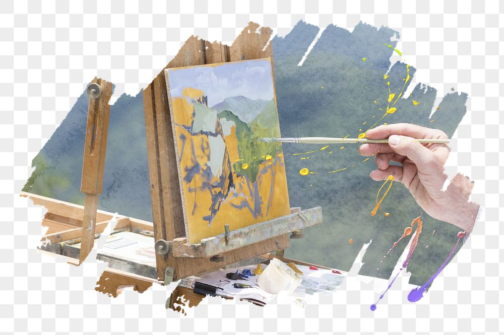 Artist painting png, brush stroke | Free PNG - rawpixel