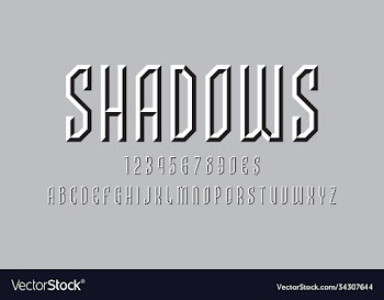 artistic abstract display font shadows white