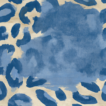 Artistic Animal Print Background in Azure Blue Tones
