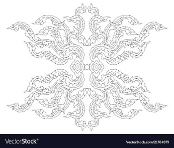 Artistic art pattern on a white vector image