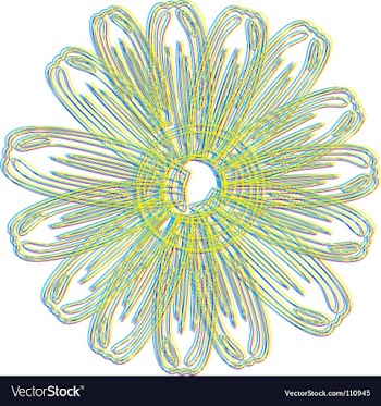 Artistic flower vector image