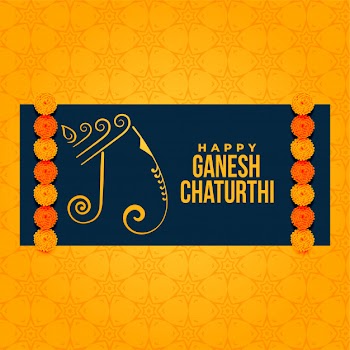 Artistic ganesh chaturthi festival greeting background Free Vector