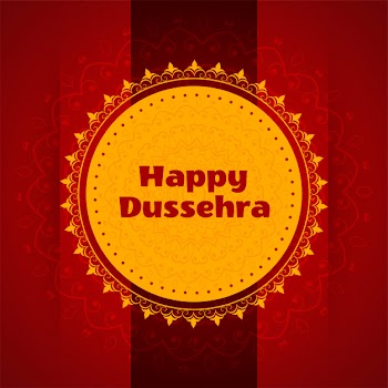 Artistic happy dussehra festival card Free Vector