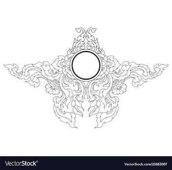 Artistic lined on a white vector image