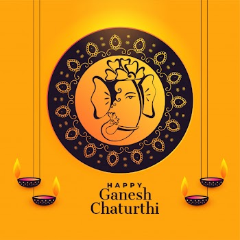 Artistic lord ganesha for ganesh chaturthi festival Free Vector