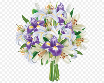 Arum-lily Flower bouquet Clip art - Purple Iris Flowers and Lilies Bouquet PNG Clipart Image 