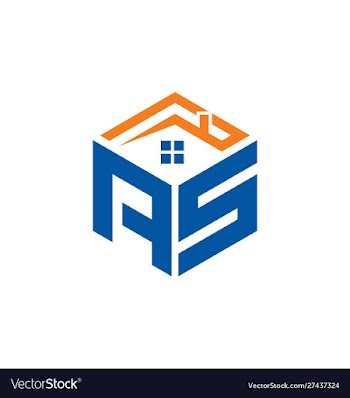 As home abstract polygonal letter logo vector image