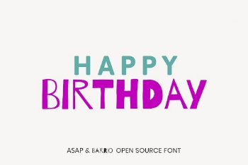 Asap & Barrio open source | Free Font Add-on - rawpixel