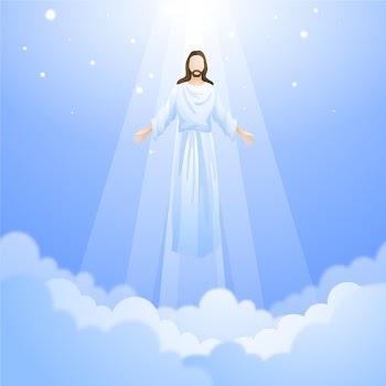Ascension day resurrection of jesus Free Vector