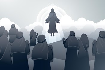 Ascension day with jesus Free Vector