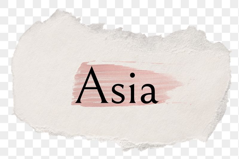 Asia png ripped paper word | Free PNG - rawpixel