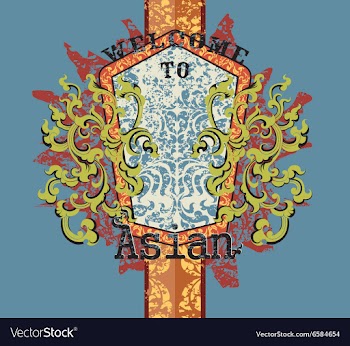 Asian art pattern vector image
