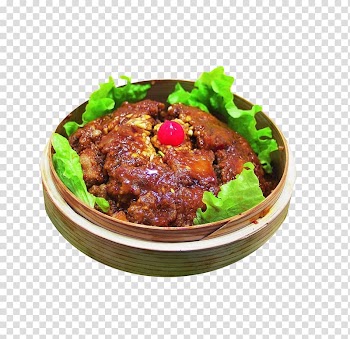 Asian cuisine Spare ribs Barbecue grill Steaming Glutinous rice, Product, lettuce, glutinous rice, steamed spareribs transparent background PNG clipart