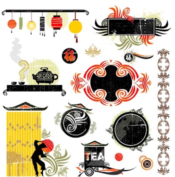 Asian design elements. design elements for chinese new year. To see similar stuff, please visit my gallery