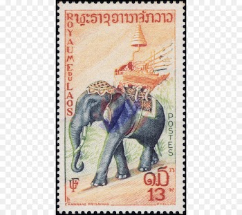 Asian elephant Postage Stamps African bush elephant Elephants Laos - elephants 