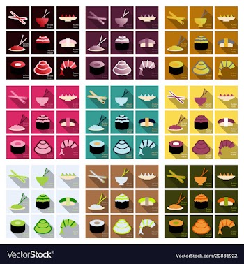 Asian food background asian food poster asian vector image