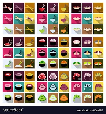 Asian food background asian food poster asian vector image