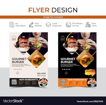 asian food flyer with chinese cuisine image