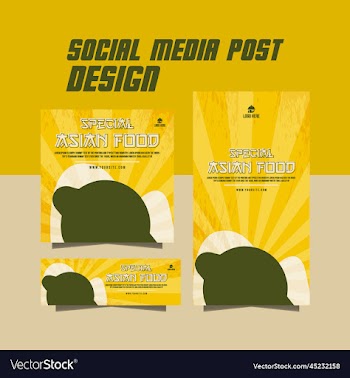 asian food menu or instagram food post design