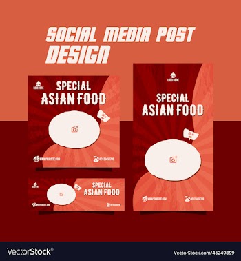 asian food or special noodles flyer design