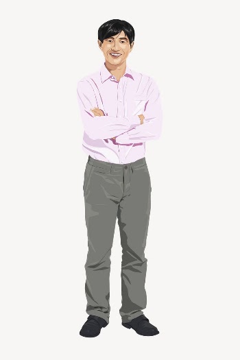Asian man character, full body | Free PSD - rawpixel