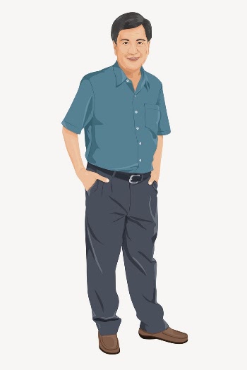 Asian man character, full body | Free Vector - rawpixel