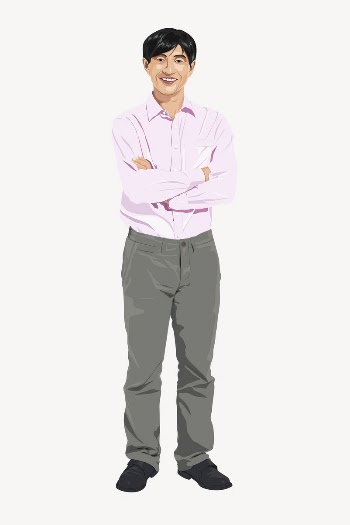 Asian man character, full body | Free Vector - rawpixel