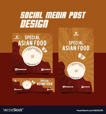 asian menu or restaurant food flyer design