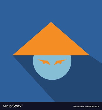 Asian or chinese conical straw hat vector image