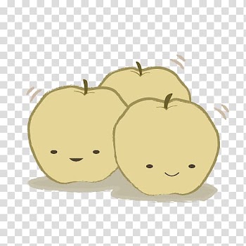 Asian pear Cartoon Fruit, Nasi transparent background PNG clipart
