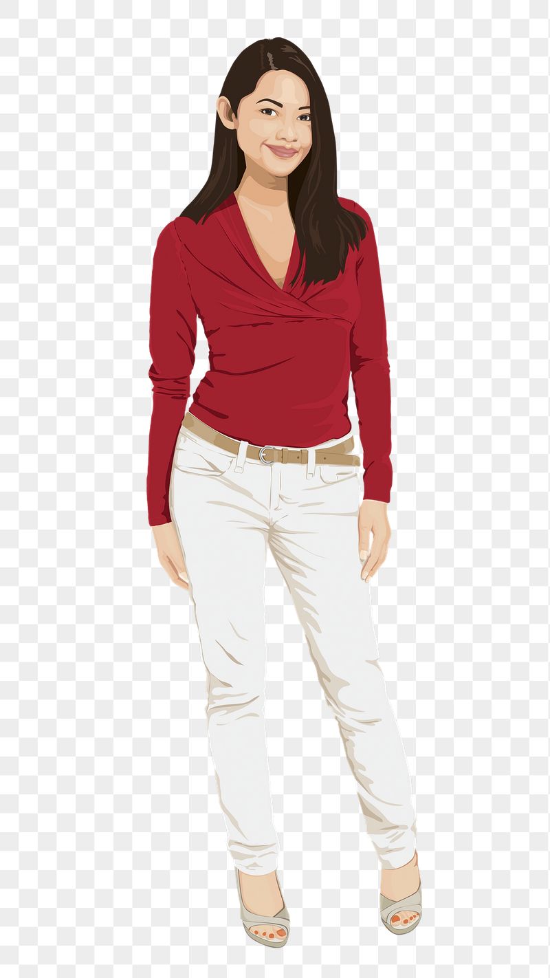 Asian woman png sticker, standing | Free PNG - rawpixel
