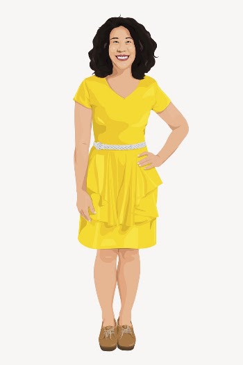 Asian woman, standing character illustration | Free PSD - rawpixel