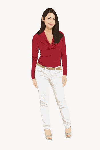 Asian woman, standing character illustration | Free Vector - rawpixel