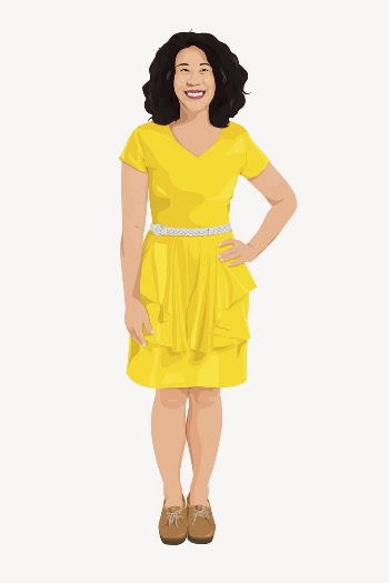 Asian woman, standing character illustration | Free Vector - rawpixel