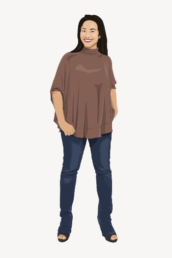 Asian woman, standing character illustration | Free Vector - rawpixel