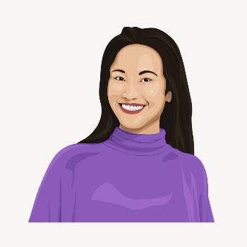 Asian woman sticker, portrait collage | Free Vector - rawpixel