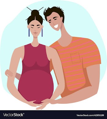 asian young family expecting a baby