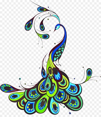 Asiatic peafowl Feather Clip art - Colorful peacock tail 