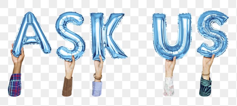 Ask us balloon png word | Free PNG - rawpixel