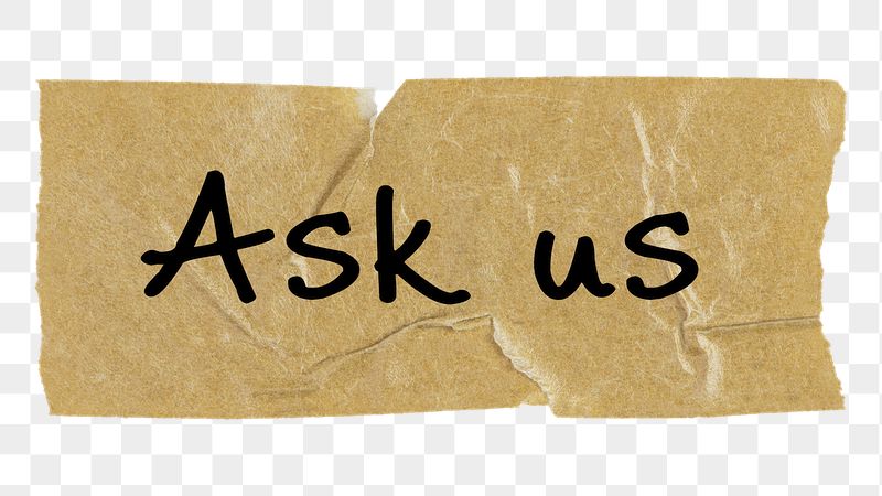 Ask us png word, brown | Free PNG - rawpixel