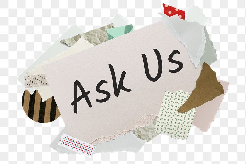 Ask us png word sticker, | Free PNG - rawpixel