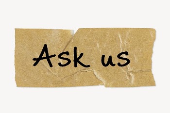 Ask us word typography, brown | Free PSD - rawpixel
