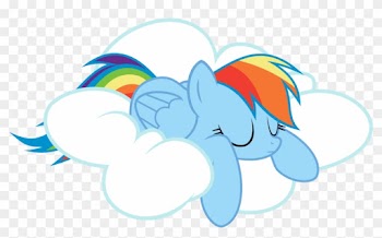 Asleep By Abydos91 - Rainbow Dash On Cloud
