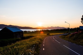 Asphalt Road Beside House And River