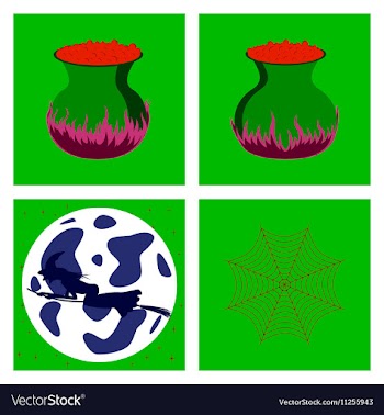 Assembly flat cauldron Full Moon vector image