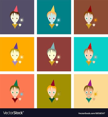 Assembly flat child sparkler vector image